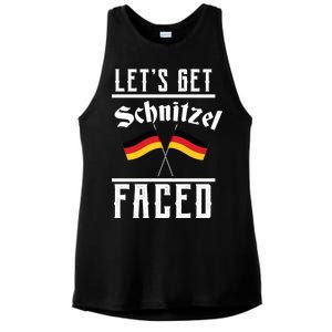 Let's Get Schnitzel Faced Ladies PosiCharge Tri-Blend Wicking Tank