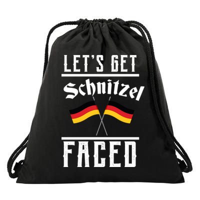 Let's Get Schnitzel Faced Drawstring Bag