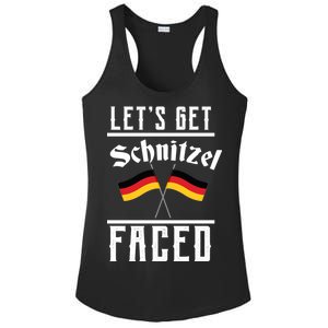 Let's Get Schnitzel Faced Ladies PosiCharge Competitor Racerback Tank