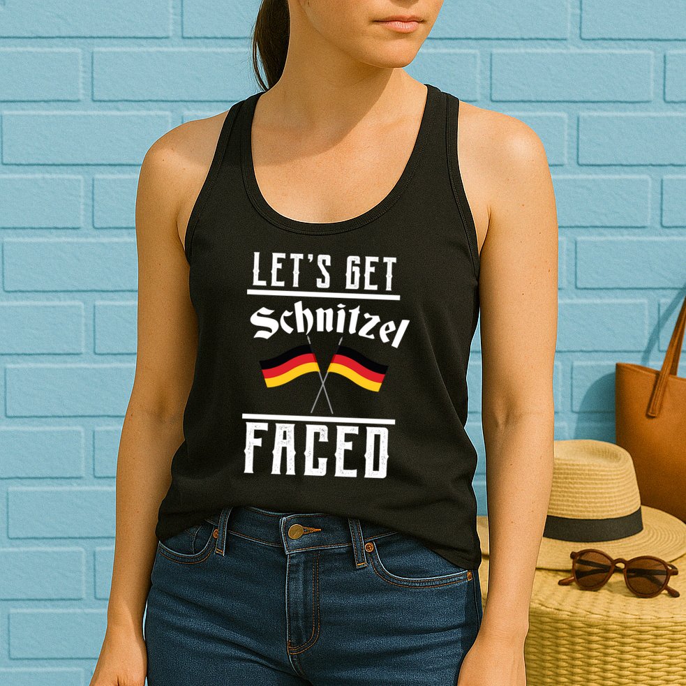 Let's Get Schnitzel Faced Womens Tank Top