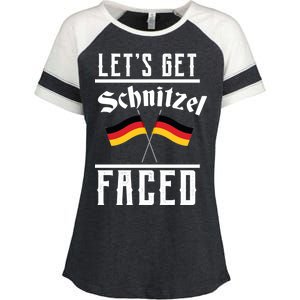 Let's Get Schnitzel Faced Enza Ladies Jersey Colorblock Tee