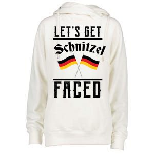 Let's Get Schnitzel Faced Womens Funnel Neck Pullover Hood