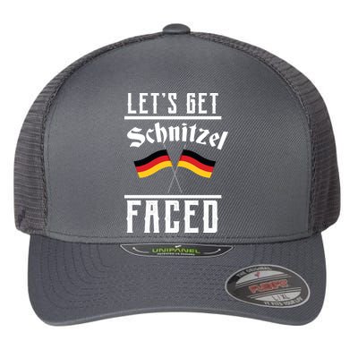 Let's Get Schnitzel Faced Flexfit Unipanel Trucker Cap