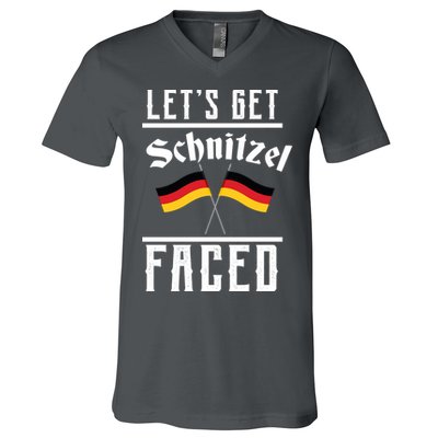 Let's Get Schnitzel Faced V-Neck T-Shirt