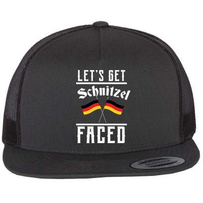 Let's Get Schnitzel Faced Flat Bill Trucker Hat