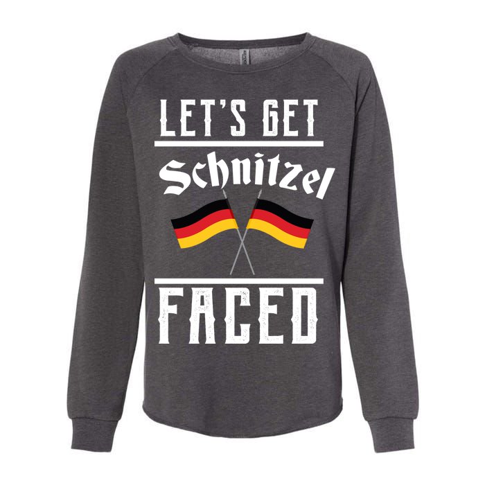 Let's Get Schnitzel Faced Womens California Wash Sweatshirt