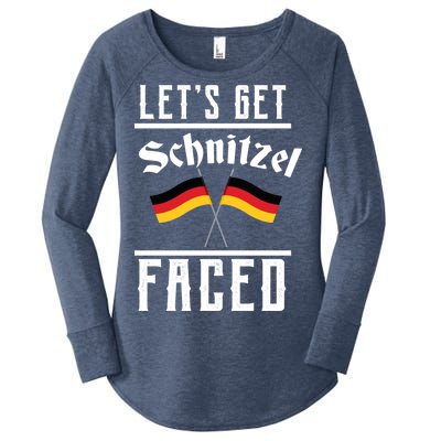 Let's Get Schnitzel Faced Women's Perfect Tri Tunic Long Sleeve Shirt