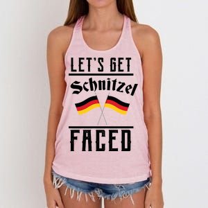 Let's Get Schnitzel Faced Women's Knotted Racerback Tank