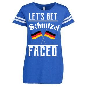 Let's Get Schnitzel Faced Enza Ladies Jersey Football T-Shirt