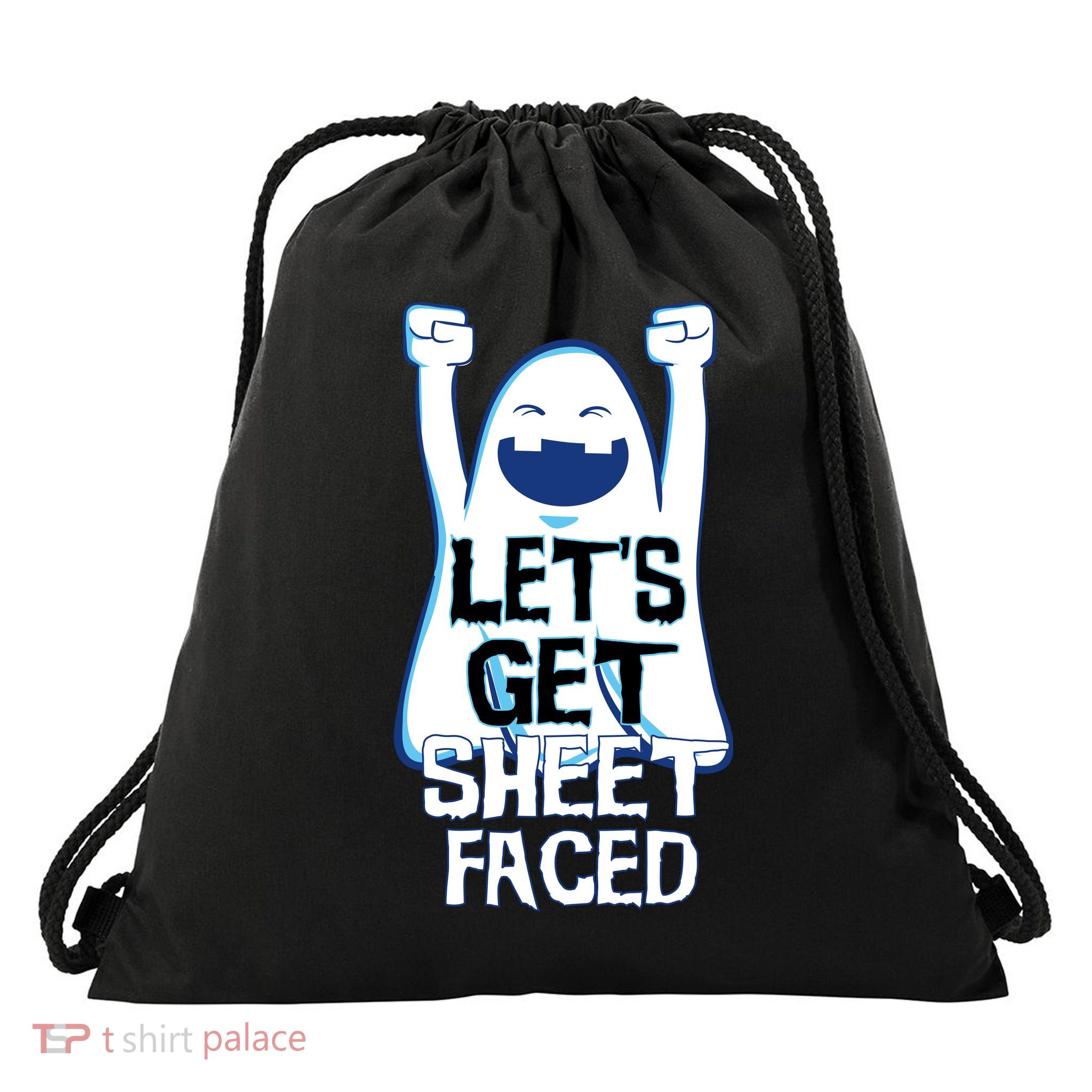 Let's Get Sheet Faced Drawstring Bag