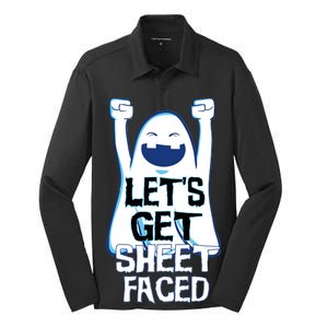 Let's Get Sheet Faced Silk Touch Performance Long Sleeve Polo