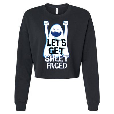 Let's Get Sheet Faced Cropped Pullover Crew