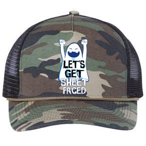 Let's Get Sheet Faced Retro Rope Trucker Hat Cap