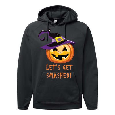 Let's Get Smashed Funny Halloween Performance Fleece Hoodie