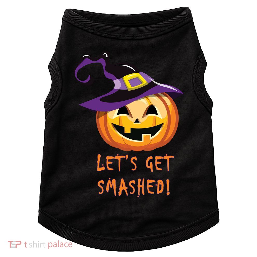 Let's Get Smashed Funny Halloween Doggie Tank
