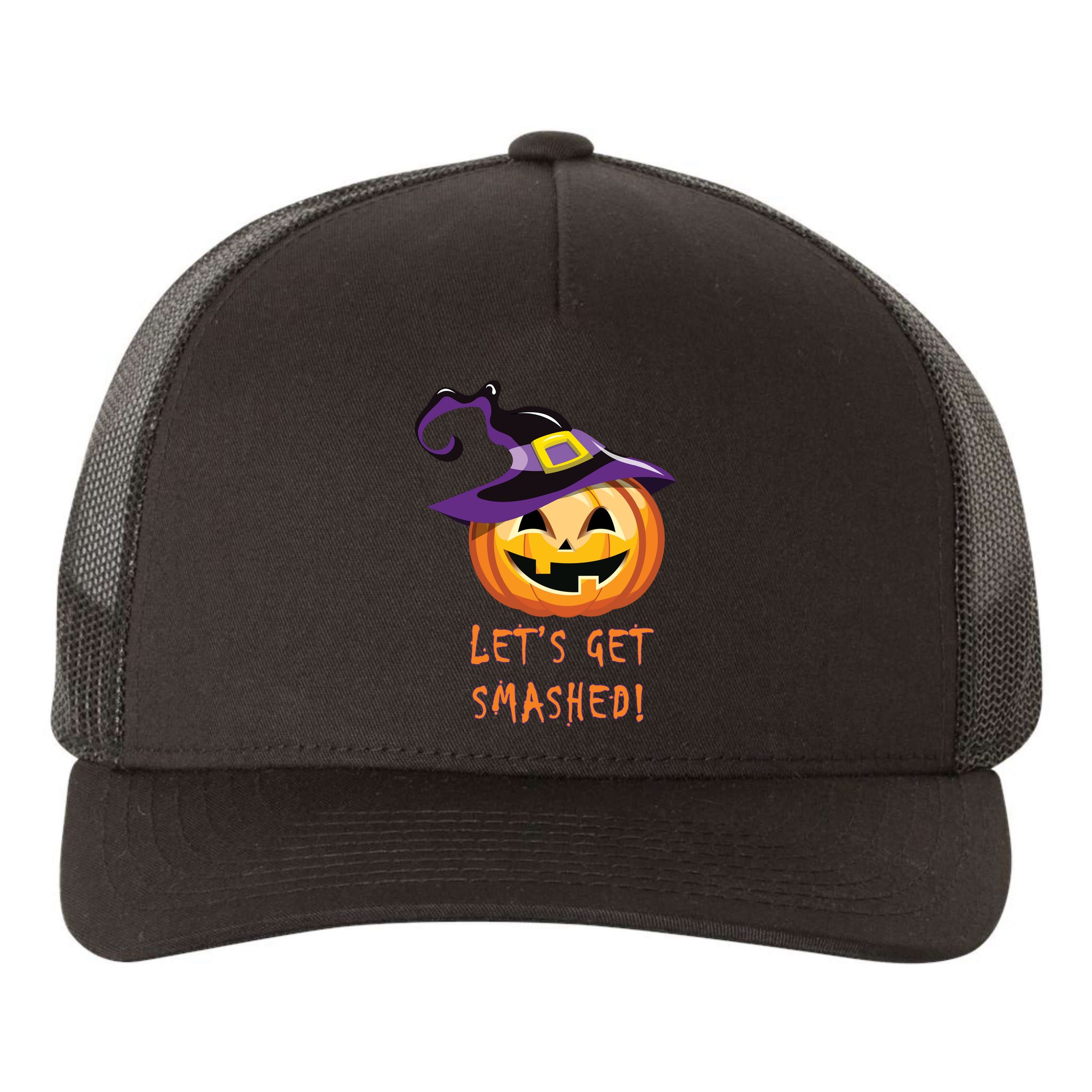 Let's Get Smashed Funny Halloween Yupoong Adult 5-Panel Trucker Hat
