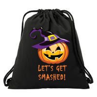 Let's Get Smashed Funny Halloween Drawstring Bag