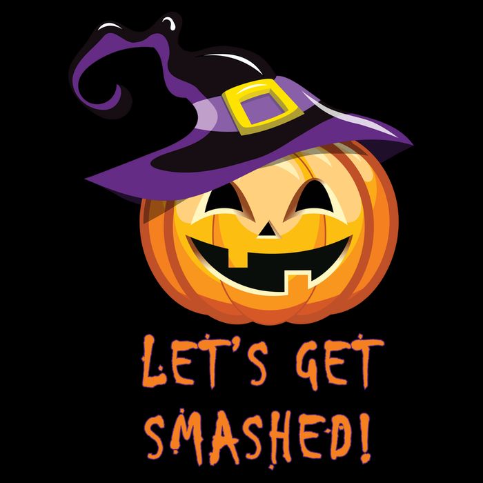 Let's Get Smashed Funny Halloween Drawstring Bag