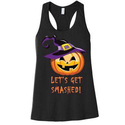 Let's Get Smashed Funny Halloween Women's Racerback Tank