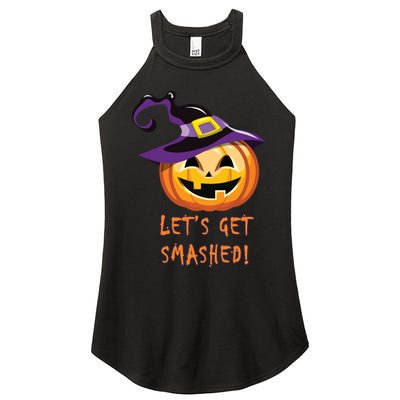 Let's Get Smashed Funny Halloween Women's Perfect Tri Rocker Tank
