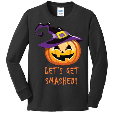 Let's Get Smashed Funny Halloween Kids Long Sleeve Shirt