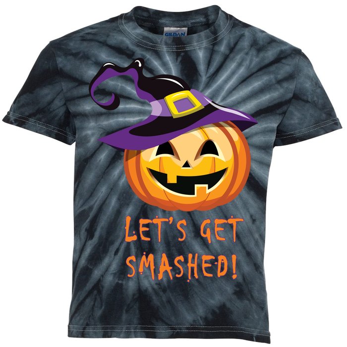 Let's Get Smashed Funny Halloween Kids Tie-Dye T-Shirt