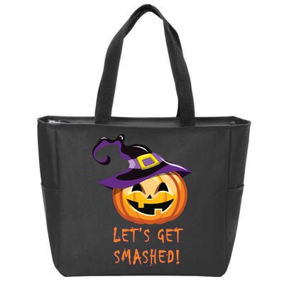 Let's Get Smashed Funny Halloween Zip Tote Bag