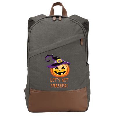 Let's Get Smashed Funny Halloween Cotton Canvas Backpack