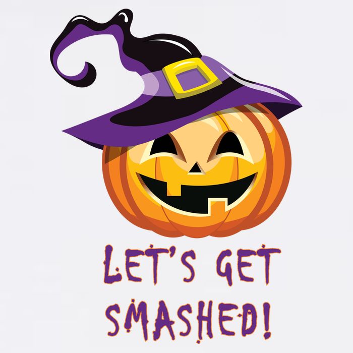 Let's Get Smashed Funny Halloween Garment-Dyed Sweatshirt