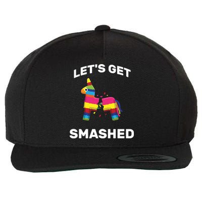 Let's Get Smashed Pinata Wool Snapback Cap