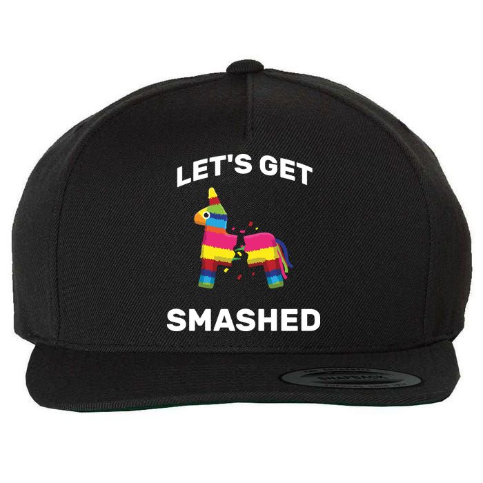 Let's Get Smashed Pinata Wool Snapback Cap
