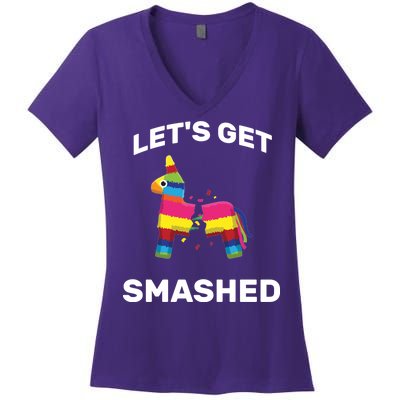 Let's Get Smashed Pinata Women's V-Neck T-Shirt