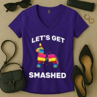 Let's Get Smashed Pinata Women's V-Neck T-Shirt