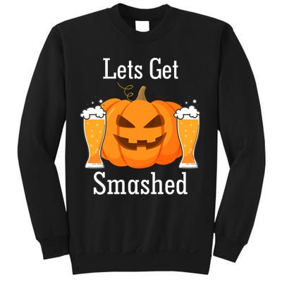 Lets Get Smashed Pumpkin Beer Halloween Party Sweatshirt