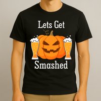 Lets Get Smashed Pumpkin Beer Halloween Party T-Shirt