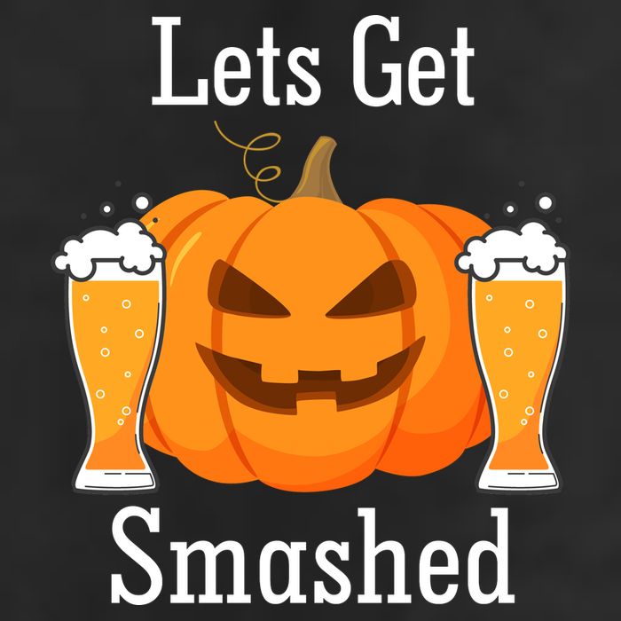 Lets Get Smashed Pumpkin Beer Halloween Party Adult Drive Performance Visor