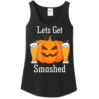 Lets Get Smashed Pumpkin Beer Halloween Party Ladies Essential Tank