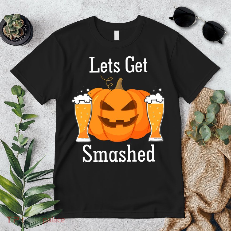 Lets Get Smashed Pumpkin Beer Halloween Party Premium T-Shirt