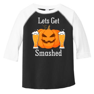 Lets Get Smashed Pumpkin Beer Halloween Party Toddler Fine Jersey T-Shirt