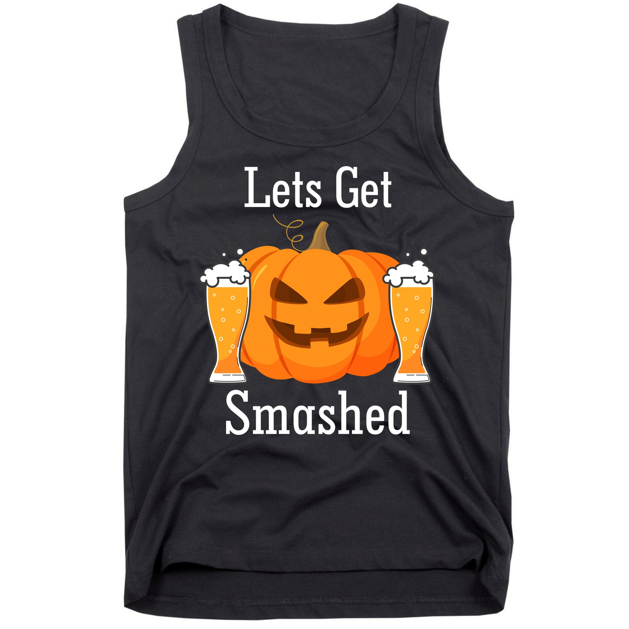 Lets Get Smashed Pumpkin Beer Halloween Party Tank Top