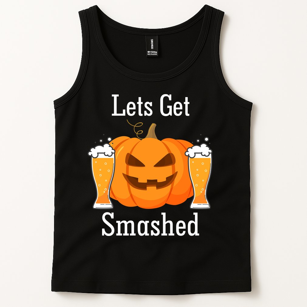 Lets Get Smashed Pumpkin Beer Halloween Party Tank Top