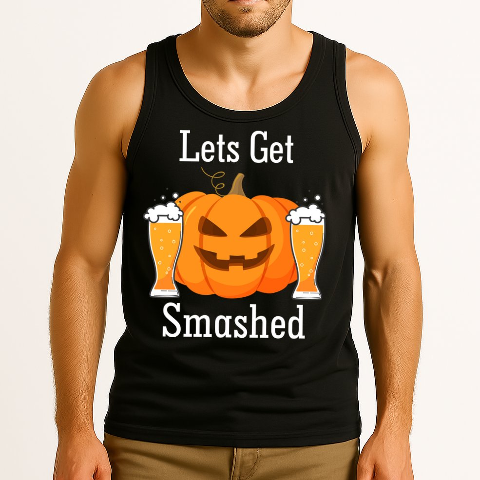 Lets Get Smashed Pumpkin Beer Halloween Party Tank Top