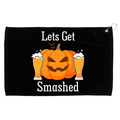 Lets Get Smashed Pumpkin Beer Halloween Party Grommeted Golf Towel