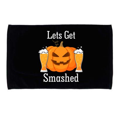 Lets Get Smashed Pumpkin Beer Halloween Party Microfiber Hand Towel