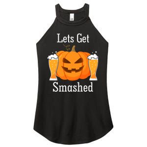 Lets Get Smashed Pumpkin Beer Halloween Party Women's Perfect Tri Rocker Tank