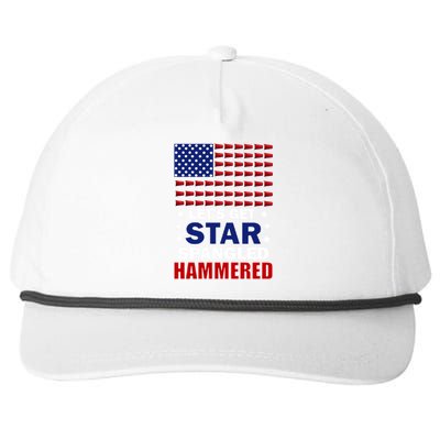 Let's Get Star Spangled Hammered Snapback Five-Panel Rope Hat