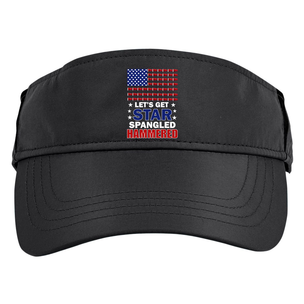 Let's Get Star Spangled Hammered Adult Drive Performance Visor