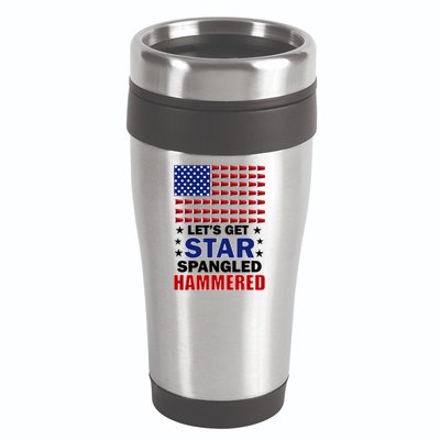 Let's Get Star Spangled Hammered 16oz Travel Tumbler