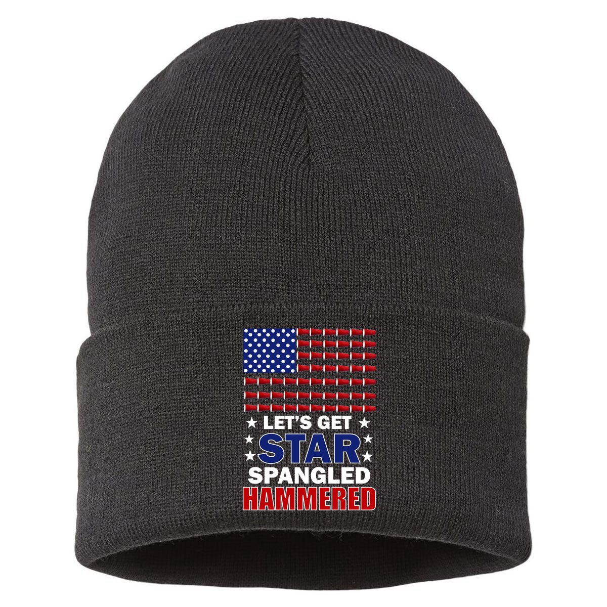 Let's Get Star Spangled Hammered Sustainable Knit Beanie