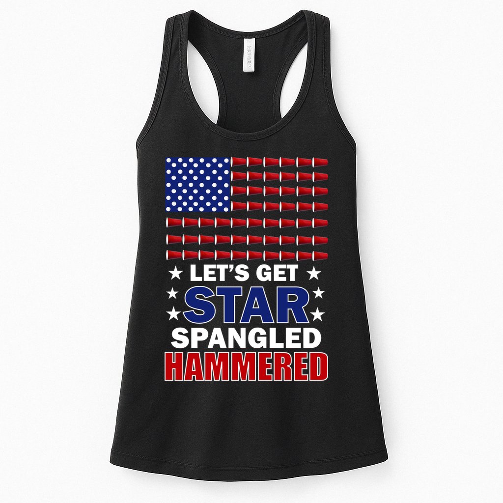 Let's Get Star Spangled Hammered Womens Tank Top